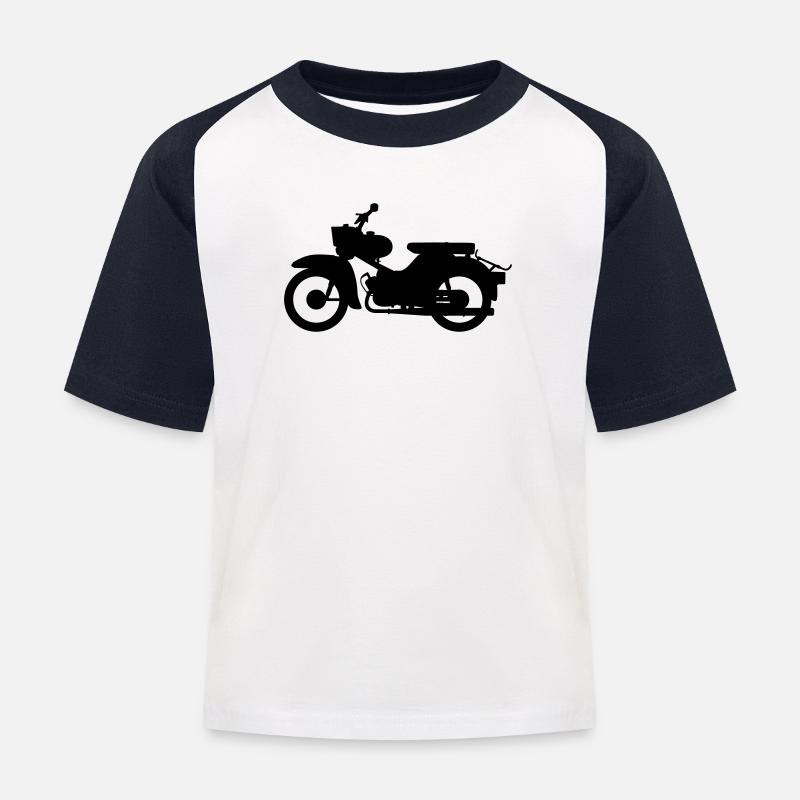 Simson Star Silhouette - T-shirt baseball Enfant - blanc/marine