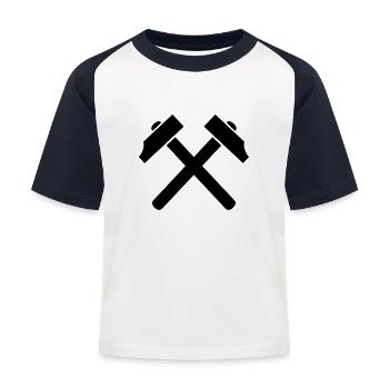 Hammer - Kinder Baseball T-Shirt - Weiß/Navy - Vorne