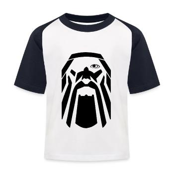 Odin - Kinder Baseball T-Shirt - Weiß/Navy - Vorne