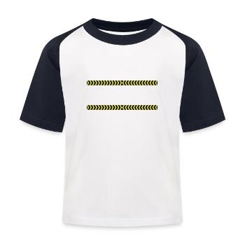 Ornement de frontière - T-shirt baseball Enfant - blanc/marine - Devant