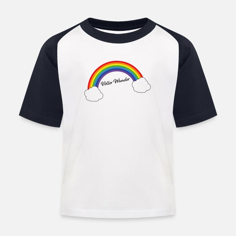 Voller Wunder - Kinder Baseball T-Shirt - Weiß/Navy