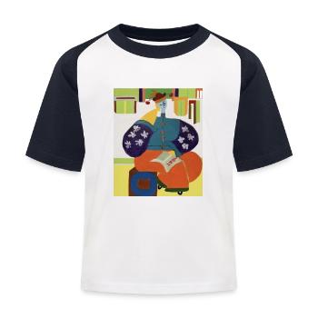 Rêve dans le pavillon rouge - T-shirt baseball Enfant - blanc/marine - Devant
