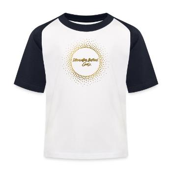 DreamBig.BeKind. - T-shirt baseball Enfant - blanc/marine - Devant