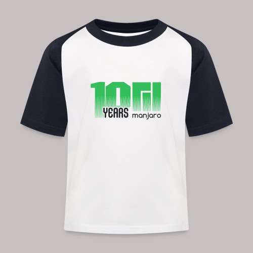 10 years Manjaro black - Kids' Baseball T-Shirt