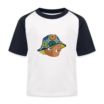mister chapeau - T-shirt baseball Enfant - blanc/marine - Devant