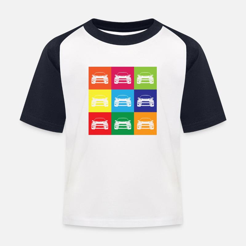 Multi Colour Impreza - Kids' Baseball T-Shirt - white/navy