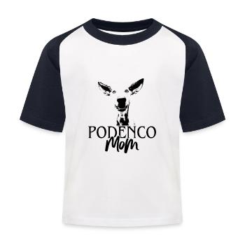 Podenco Mom Mom Dog Dog Dog Head - Kids' Baseball T-Shirt - white/navy - Front