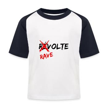 Rave - T-shirt baseball Enfant - blanc/marine - Devant