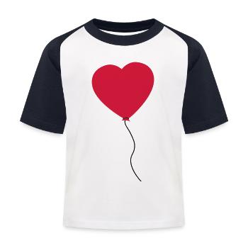 Love Heart Balloon - T-shirt baseball Enfant - blanc/marine - Devant