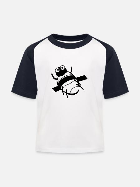 bug fixing kaefer feature tixo - Kinder Baseball T-Shirt - Weiß/Navy