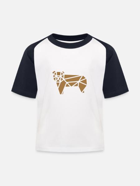 PFUI - Kinder Baseball T-Shirt - Weiß/Navy