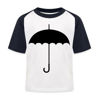 Parapluie - T-shirt baseball Enfant - blanc/marine - Devant