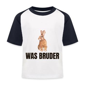 lustiges Meme - Kinder Baseball T-Shirt - Weiß/Navy - Vorne
