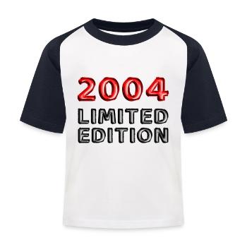 2004 Édition Limitée Anniversaire Cadeau Femme Mari - T-shirt baseball Enfant - blanc/marine - Devant