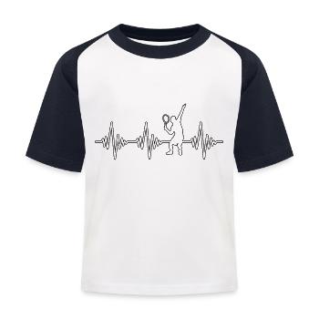 Tennis Heartbeat - T-shirt baseball Enfant - blanc/marine - Devant