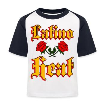 Chaleur latino - T-shirt baseball Enfant - blanc/marine - Devant