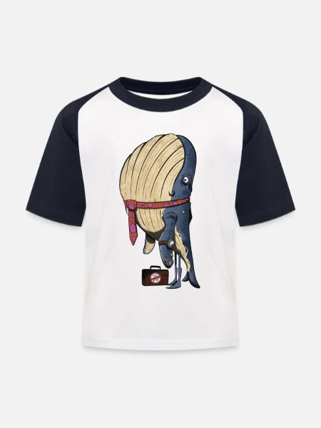 Anwalt für Wale - Kinder Baseball T-Shirt - Weiß/Navy