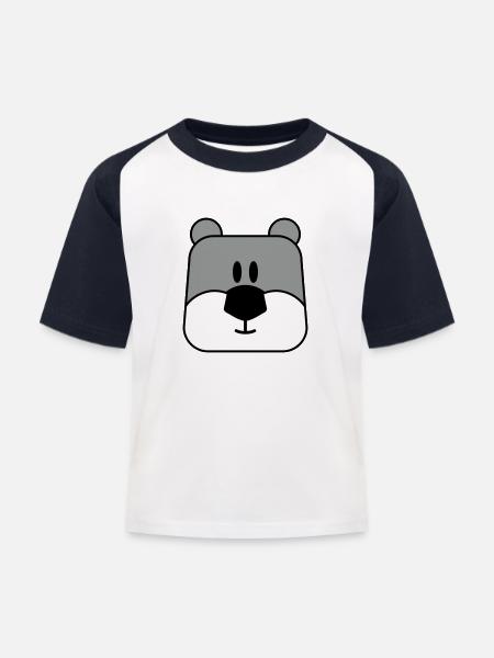 comic koala - Kinder Baseball T-Shirt - Weiß/Navy