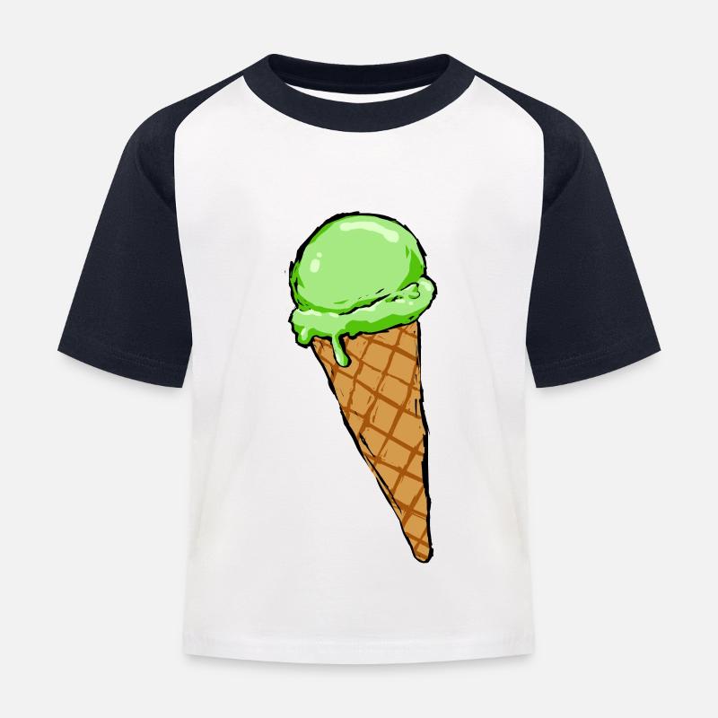 Eis Beach - Kids' Baseball T-Shirt - white/navy