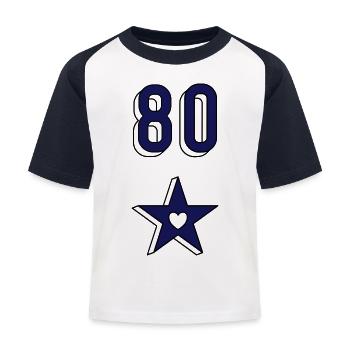 baseball - Kinder Baseball T-Shirt - Weiß/Navy - Vorne