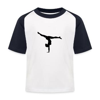 Turnerin, Turnen - Kinder Baseball T-Shirt - Weiß/Navy - Vorne