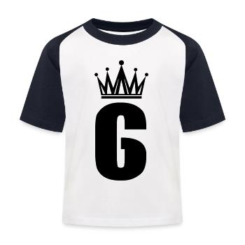 6 - Kids' Baseball T-Shirt - white/navy - Front