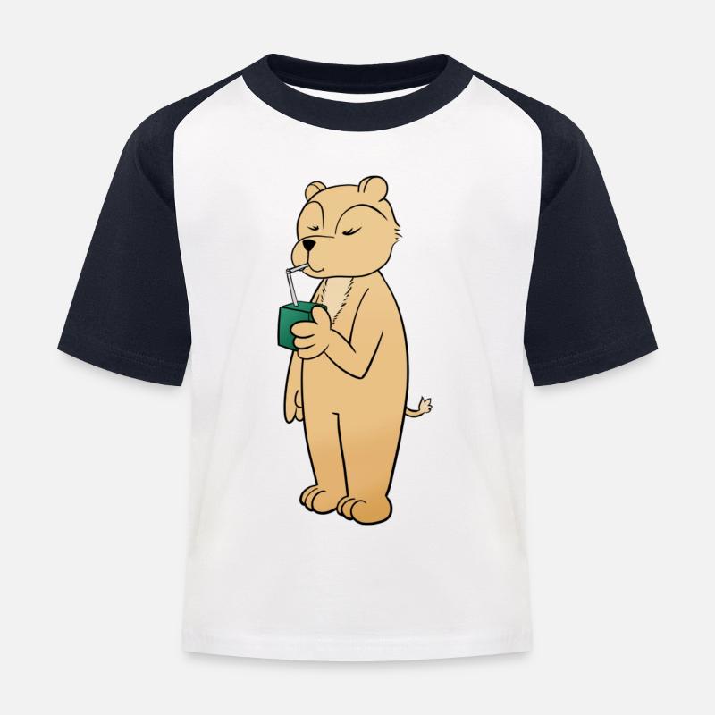 Trinkpäckchen - Kinder Baseball T-Shirt - Weiß/Navy