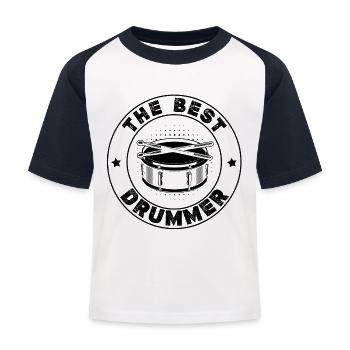Le Meilleur Batteur - Batteur Joueur Batteur - T-shirt baseball Enfant - blanc/marine - Devant