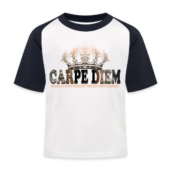 CARPE DIEM - T-shirt baseball Enfant - blanc/marine - Devant