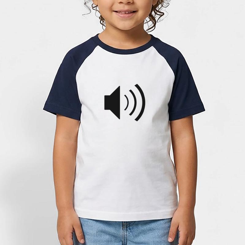 Speaker PC Computer icon Kids' Baseball T-Shirt