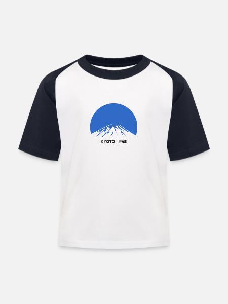 Kyoto Japan - Kinder Baseball T-Shirt - Weiß/Navy