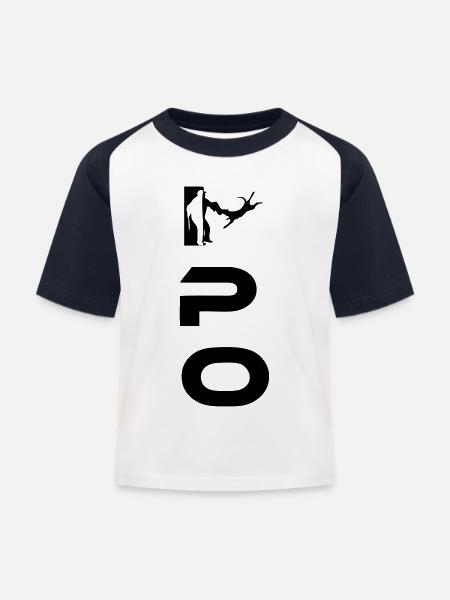 IPO - Kinder Baseball T-Shirt - Weiß/Navy