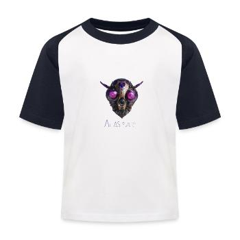 AI as future 01 - Kinder Baseball T-Shirt - Weiß/Navy - Vorne