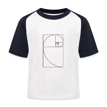 Spiral Cadeau Fibonacci épisode Mathe Lehrer - T-shirt baseball Enfant - blanc/marine - Devant