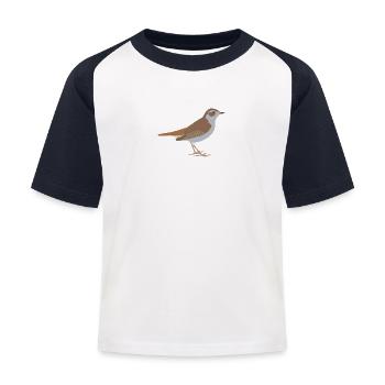 nightingale - Kids' Baseball T-Shirt - white/navy - Front