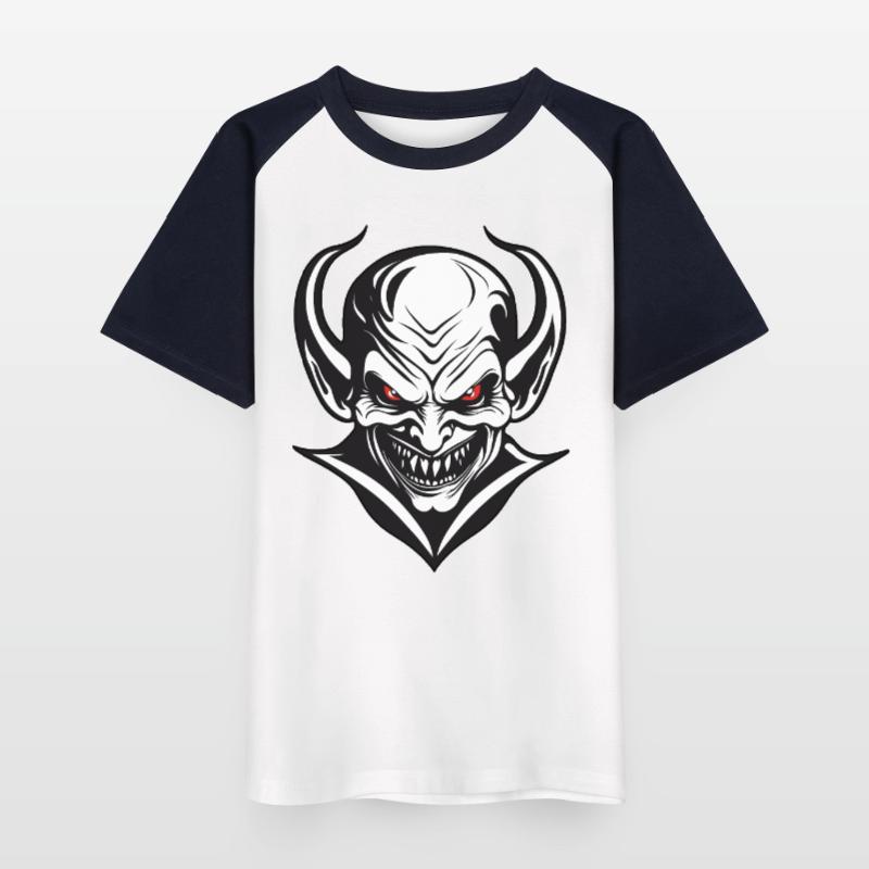 Devil / Hell / Horror / Devilish / Evil Kids' Baseball T-Shirt