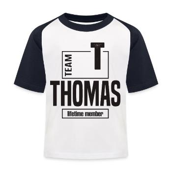 Thomas - T-shirt baseball Enfant - blanc/marine - Devant