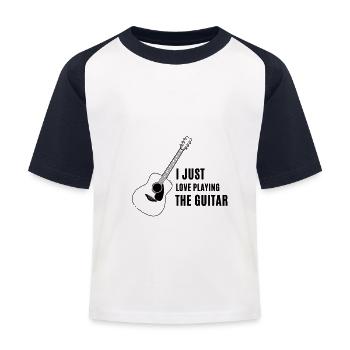 Guitar - Guitar - Kids' Baseball T-Shirt - white/navy - Front