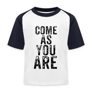 punk rock - T-shirt baseball Enfant - blanc/marine - Devant