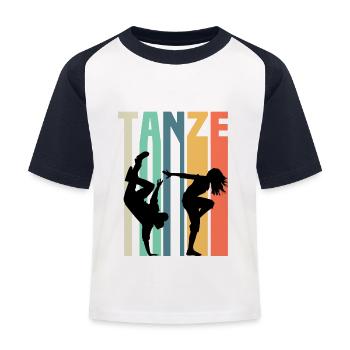Breakdance Hip Hop Tanzen Tänzer Spruch Geschenk - Kinder Baseball T-Shirt - Weiß/Navy - Vorne