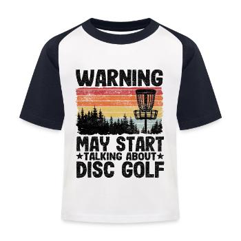 Disc Golf Joueurs Vintage Drôle Cadeau Frisbee - T-shirt baseball Enfant - blanc/marine - Devant