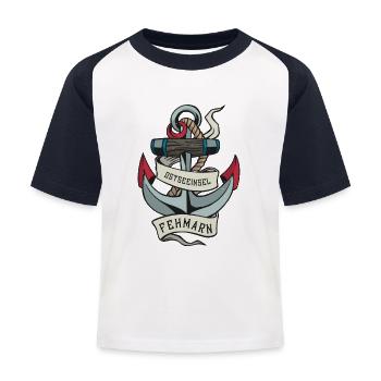 Island Fehmarn I Sunny Island Baltic Sea Ostholstein - Kids' Baseball T-Shirt - white/navy - Front