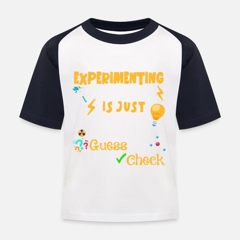Expérimenter la science Funnier - T-shirt baseball Enfant - blanc/marine