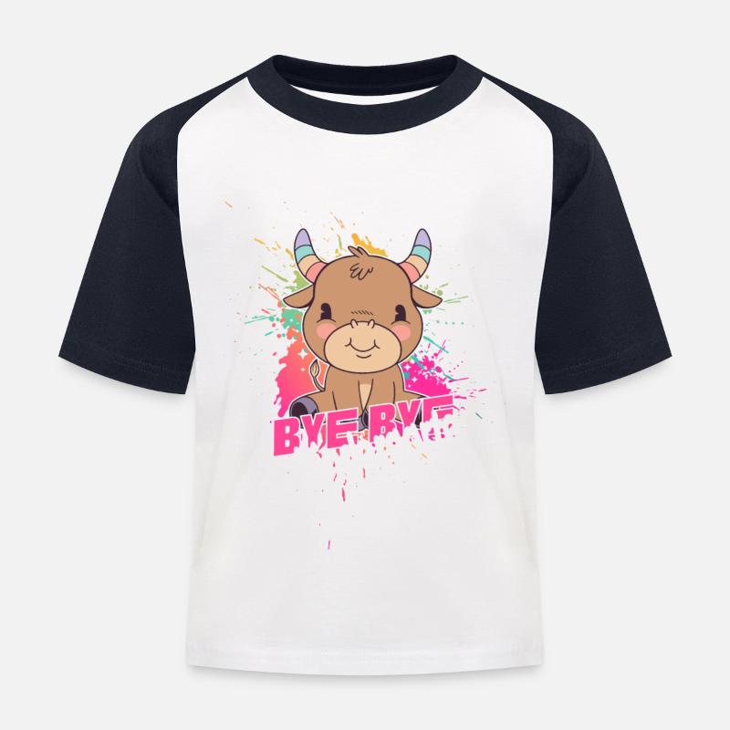 Endlich Schulkind, Einschulung - Kinder Baseball T-Shirt - Weiß/Navy
