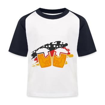 Ich Gebe Kein Schnitzel Funny Deutsch Zitat - Kinder Baseball T-Shirt - Weiß/Navy - Vorne