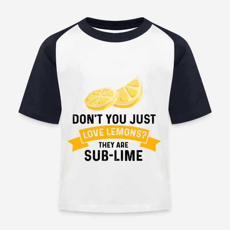 Lemon Design Lemonades Stand Boss Vente de citron - T-shirt baseball Enfant - blanc/marine