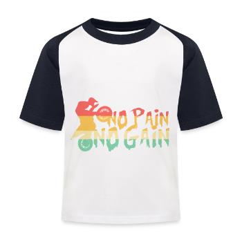 Motorsport Smerter - Baseball T-shirt til børn - hvid/marineblå - Foran