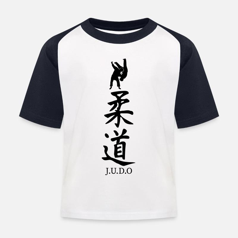 Judo - Kinder Baseball T-Shirt - Weiß/Navy