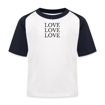 Amour - T-shirt baseball Enfant - blanc/marine - Devant