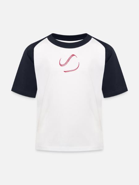 Baseball - Kinder Baseball T-Shirt - Weiß/Navy